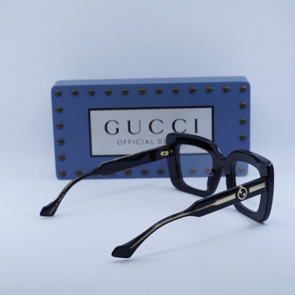 Final Price! Gucci GG1554O 001 Shiny Black Eyeglasses 49mm - Picture 6 of 11